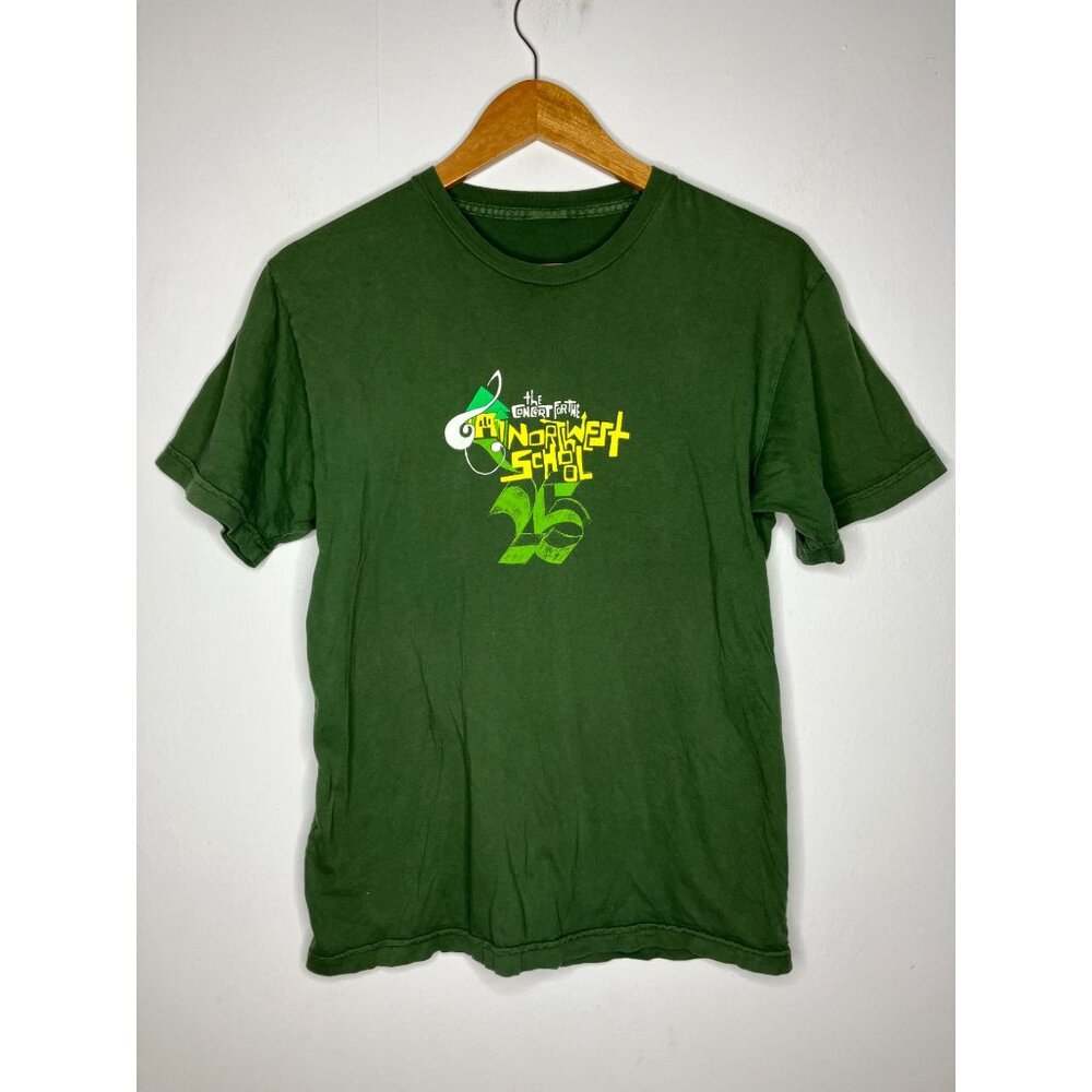 Pearl Jam Nancy Wilson PUSA Northwest School Concert T-Shirt Mens Medium Green